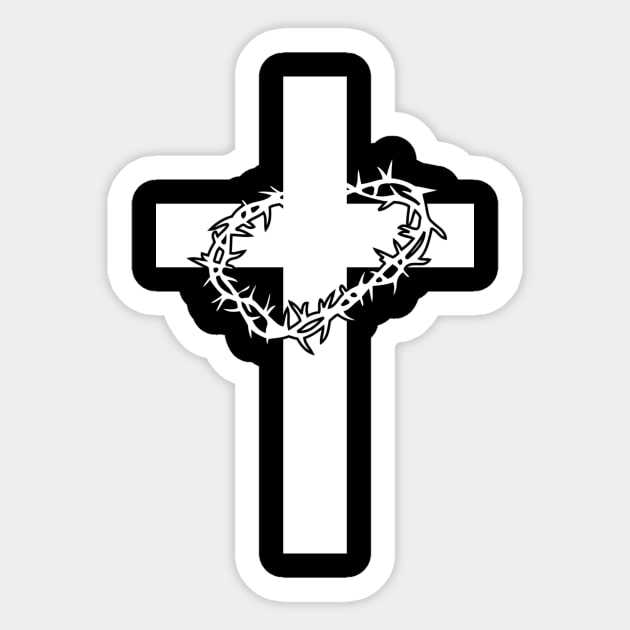 Jesus Christ Religion Cross Art Design Christian God Faith Sticker by kamodan